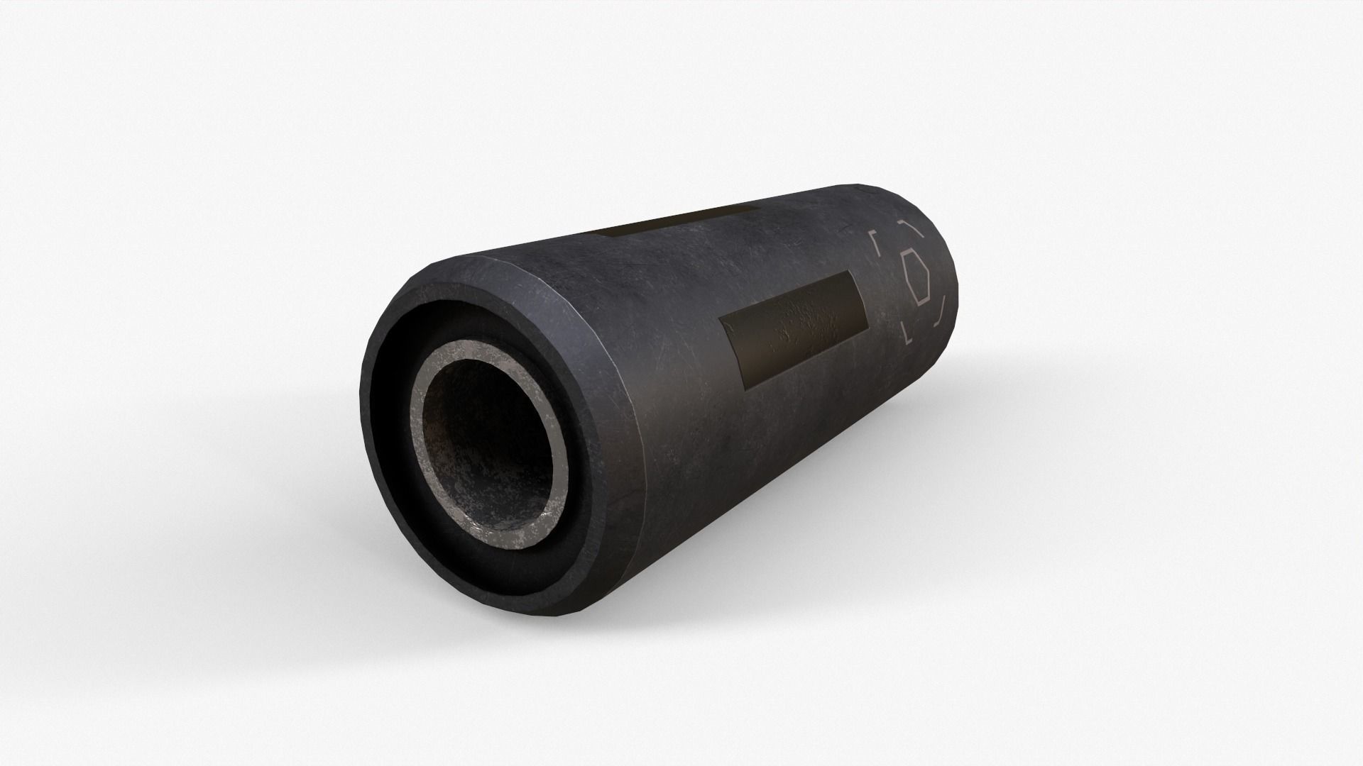 Silencer V5 Low-poly 3D model_8