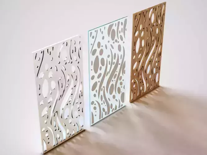 Partition three wooden panels