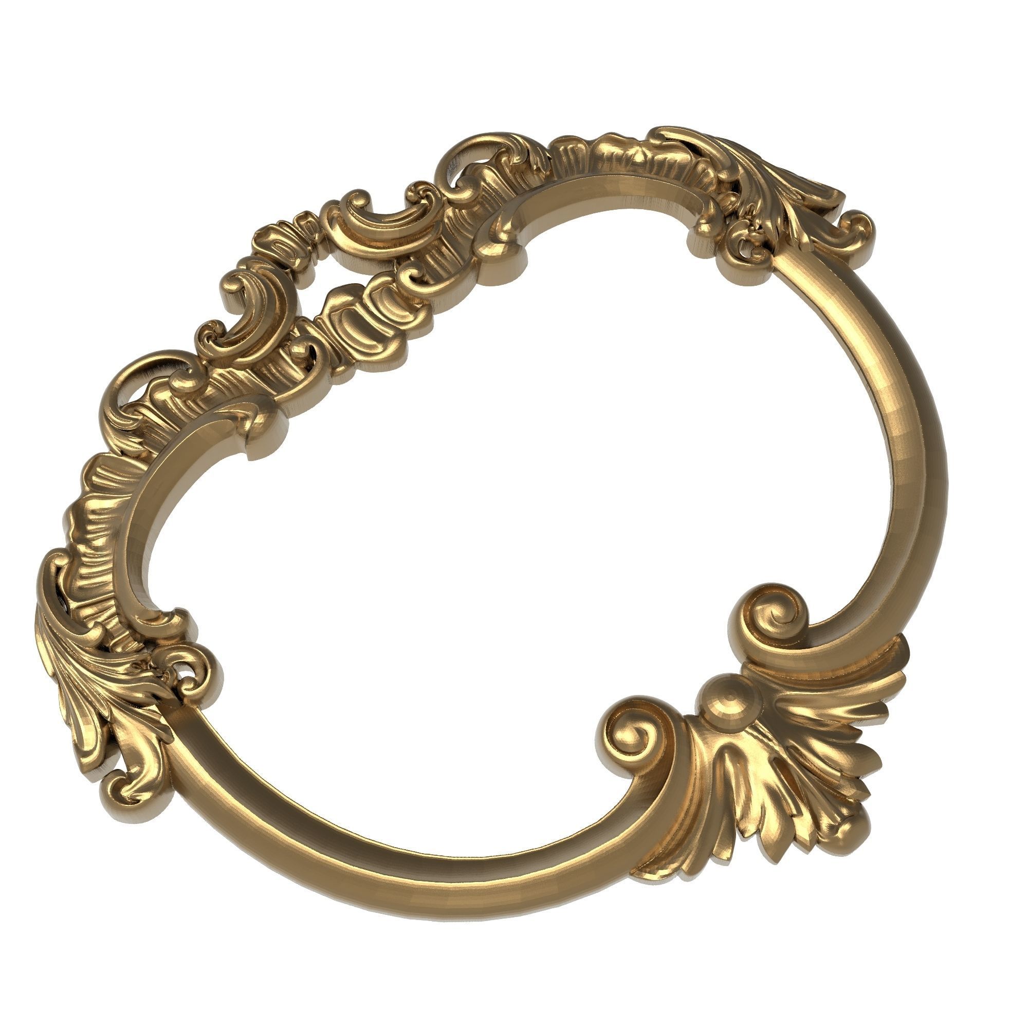 Carved Picture Frame 3D model_6