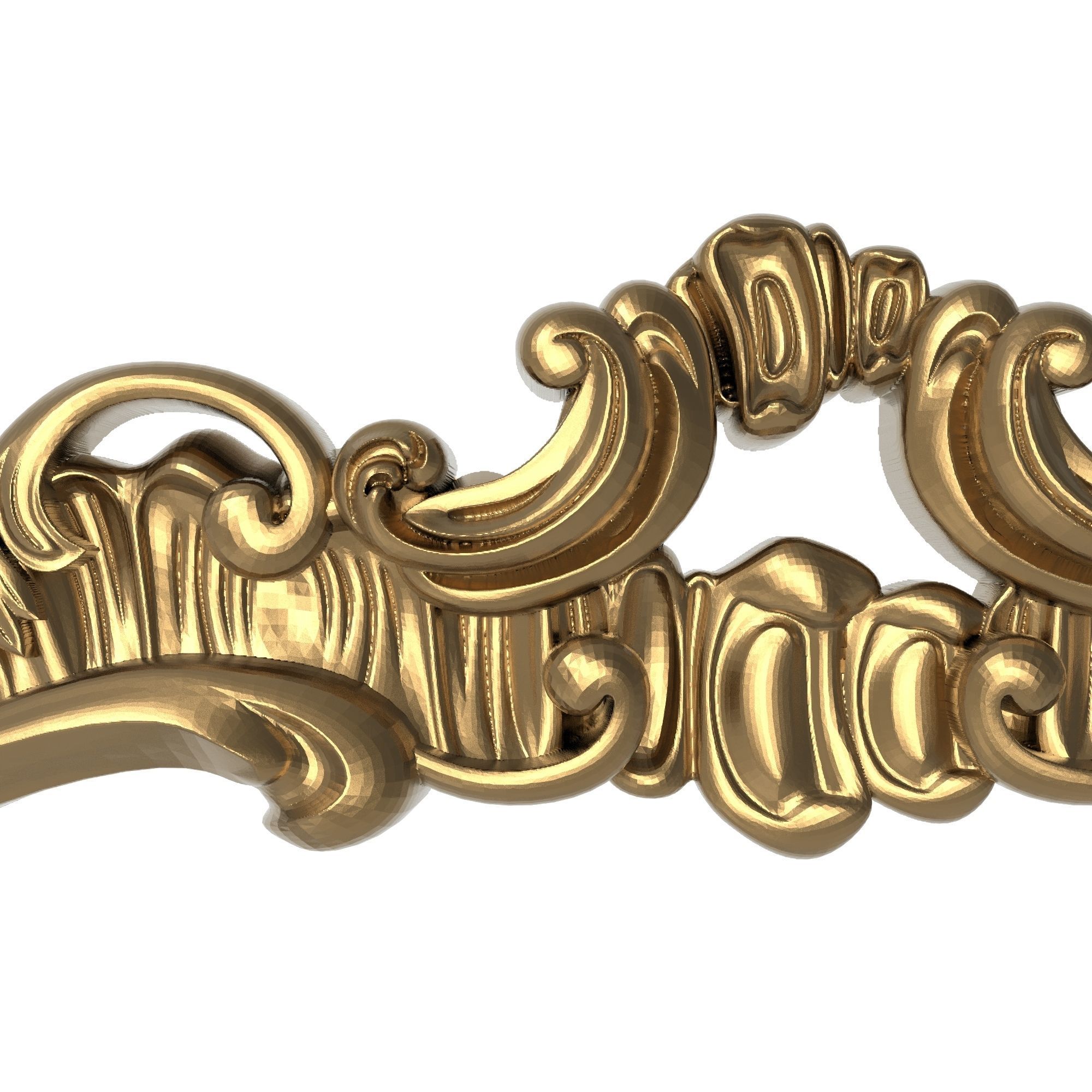 Carved Picture Frame 3D model_1