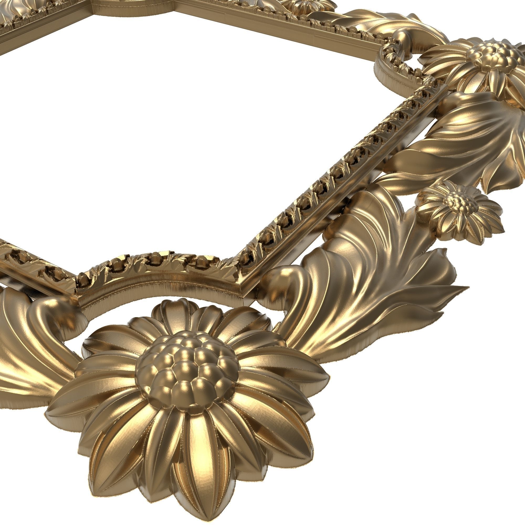 Carved Picture Frame 3D model_3