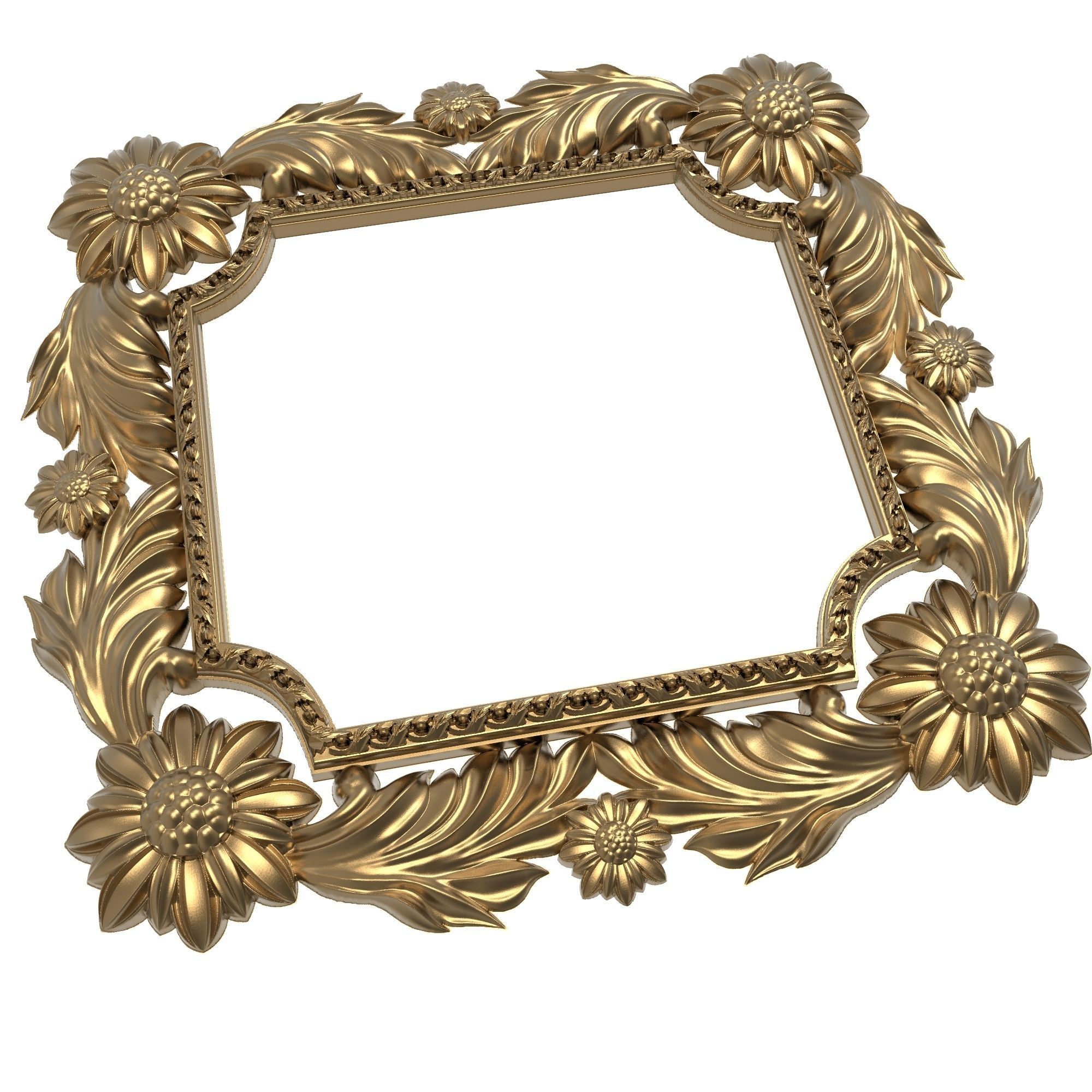 Carved Picture Frame 3D model_6