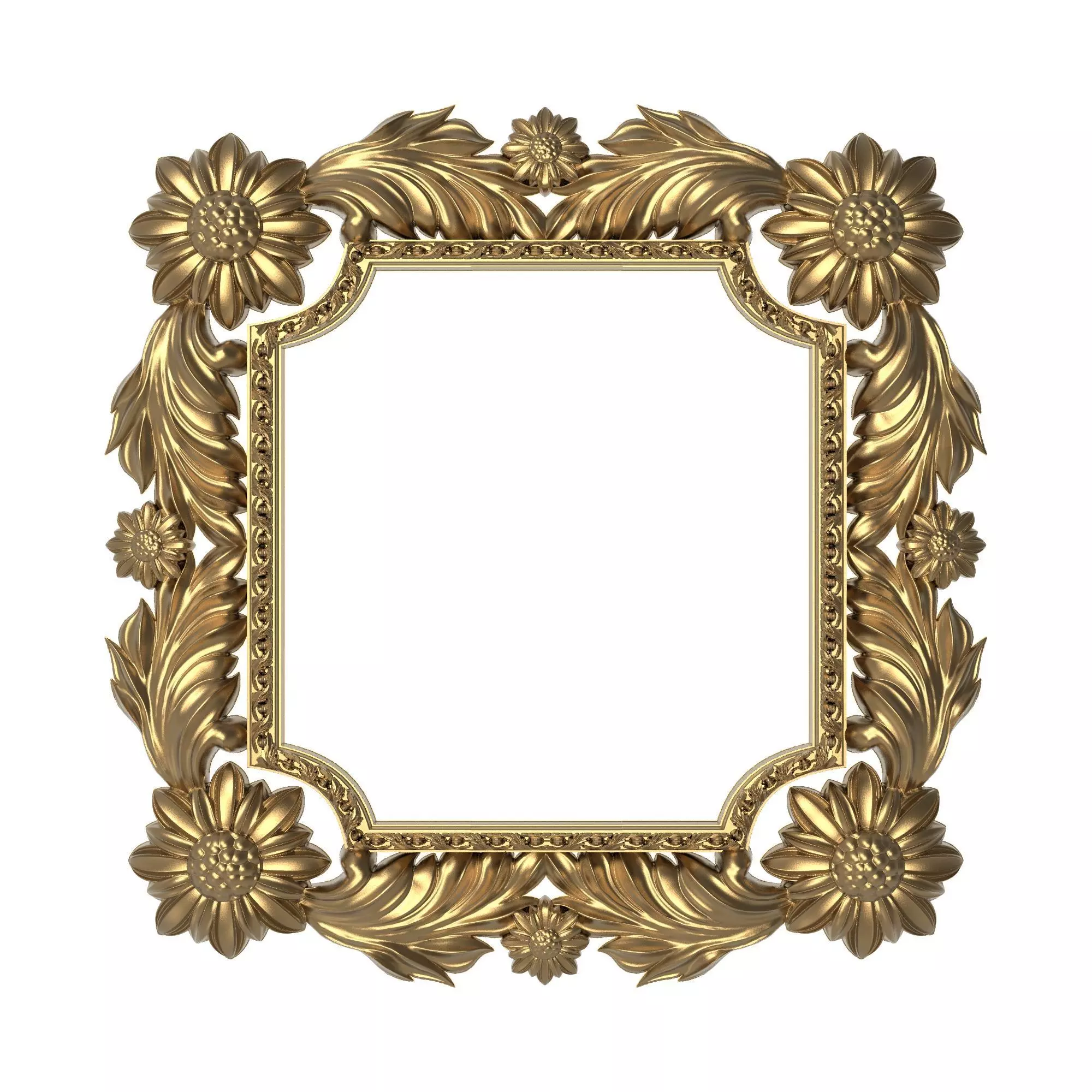 Carved Picture Frame 3D model_0
