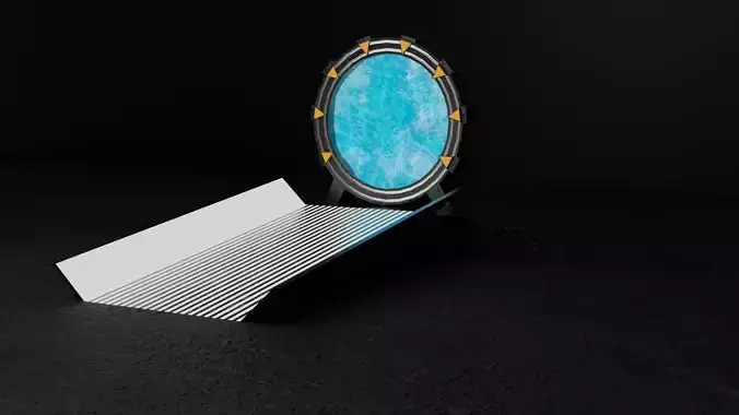 Portal doorway with light in middle