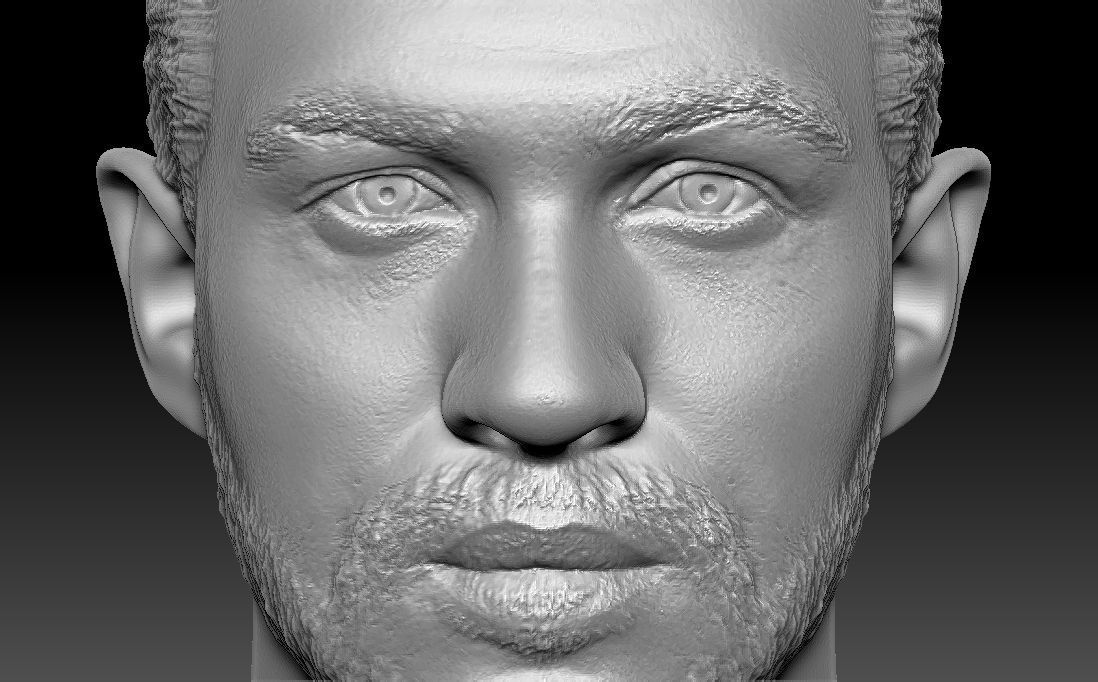 Tom Hardy bust 3D printing ready stl obj formats 3D print model_16