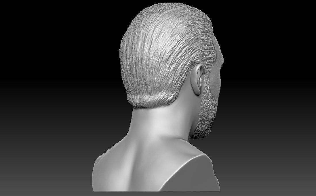 Tom Hardy bust 3D printing ready stl obj formats 3D print model_7