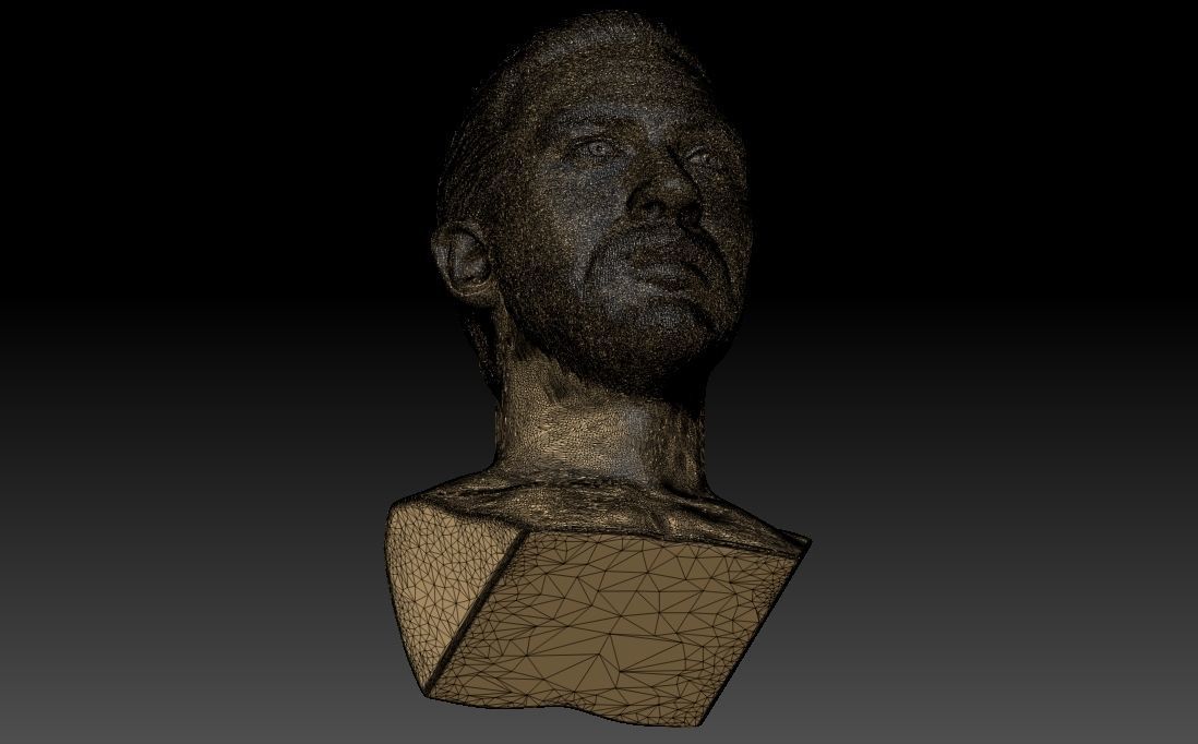 Tom Hardy bust 3D printing ready stl obj formats 3D print model_28