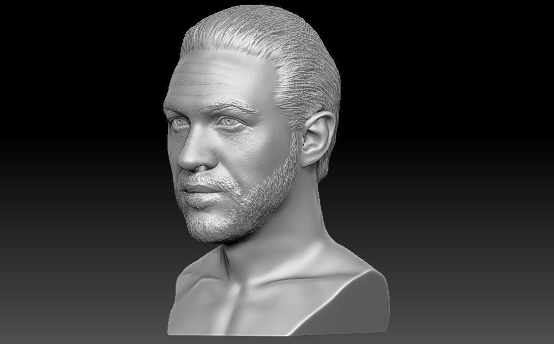 Tom Hardy bust 3D printing ready stl obj formats 3D print model_2
