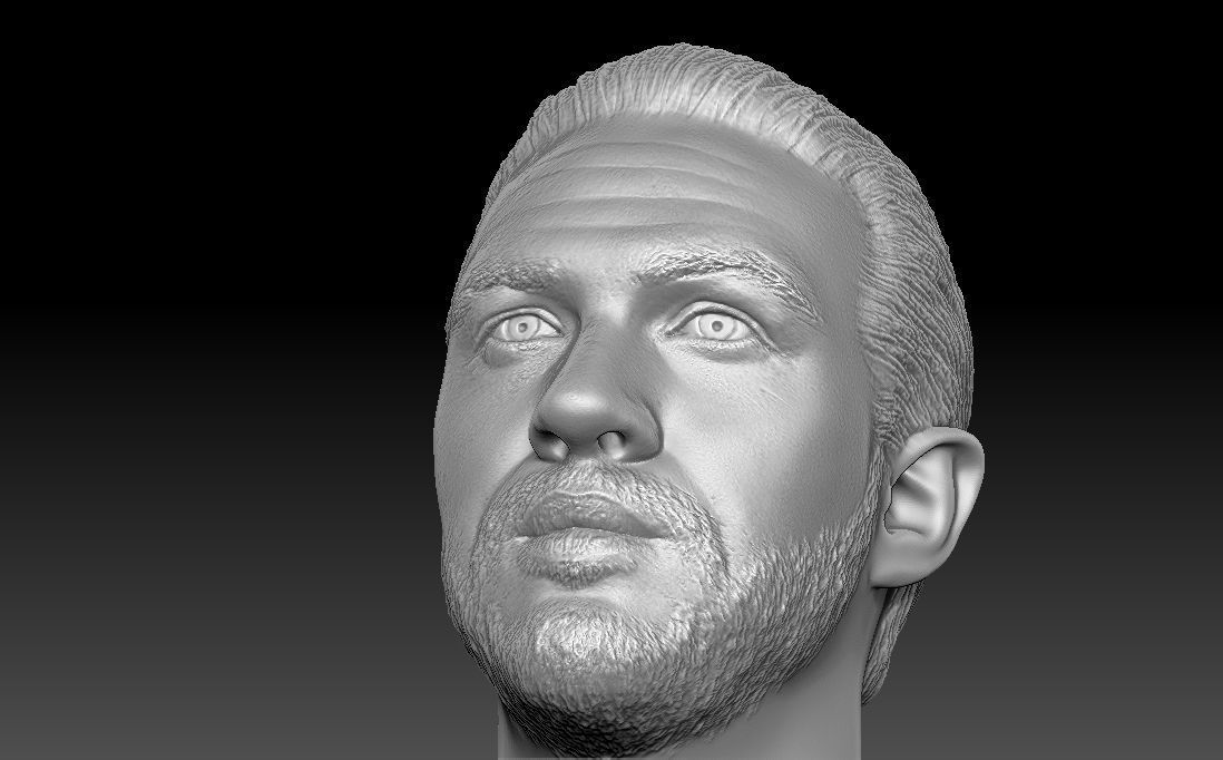 Tom Hardy bust 3D printing ready stl obj formats 3D print model_20