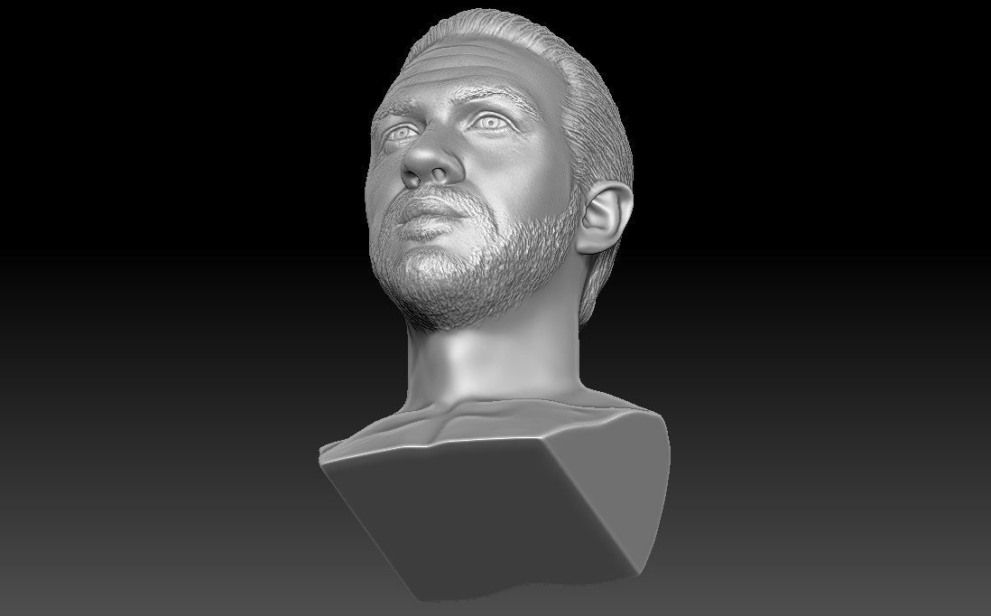 Tom Hardy bust 3D printing ready stl obj formats 3D print model_22