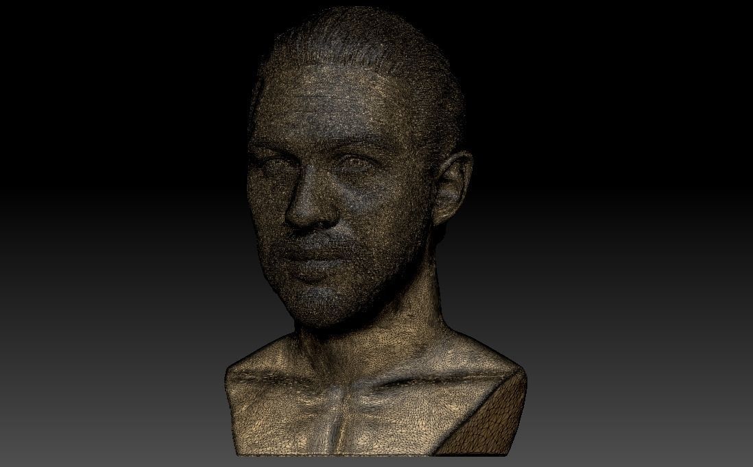 Tom Hardy bust 3D printing ready stl obj formats 3D print model_25