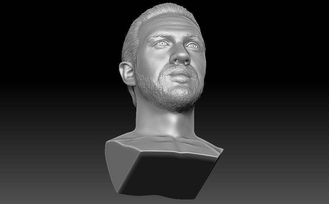 Tom Hardy bust 3D printing ready stl obj formats 3D print model_21