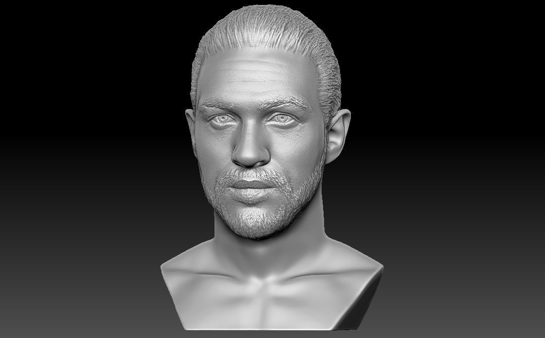 Tom Hardy bust 3D printing ready stl obj formats 3D print model_1