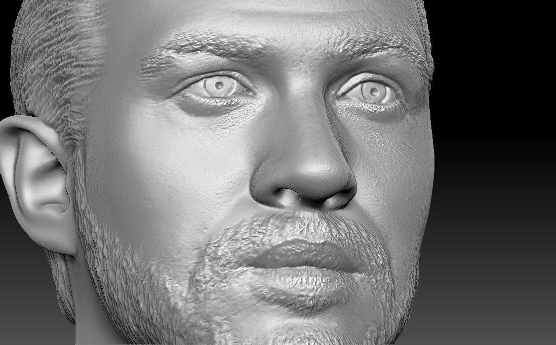 Tom Hardy bust 3D printing ready stl obj formats 3D print model_19