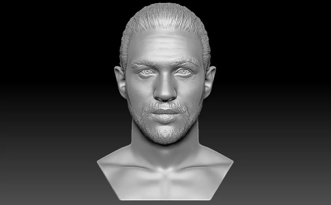 Tom Hardy bust 3D printing ready stl obj formats 3D print model_0