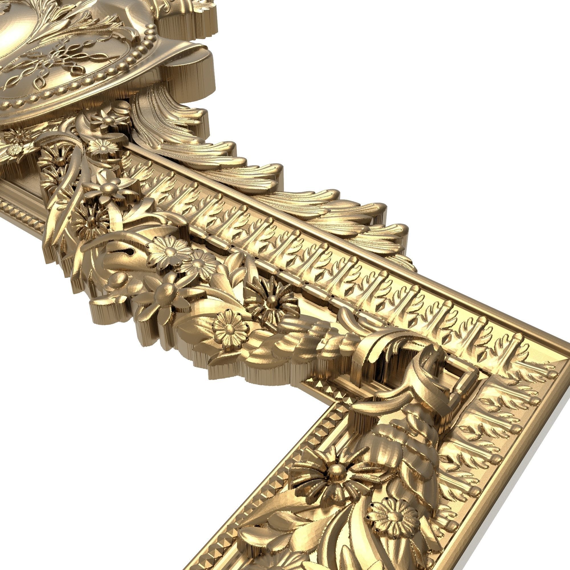 Carved Picture Frame 3D model_7