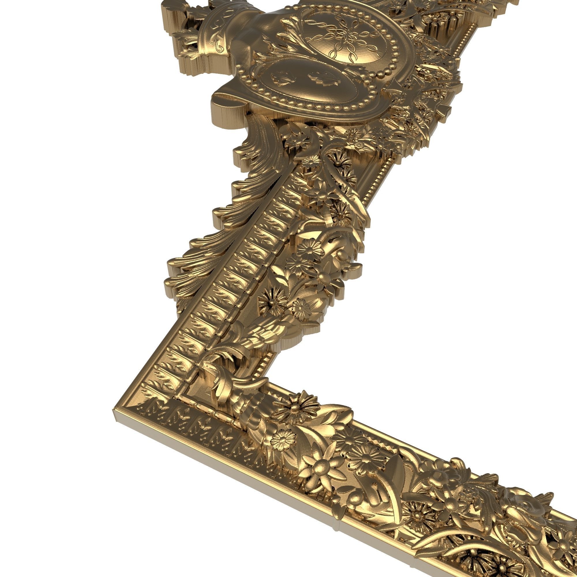 Carved Picture Frame 3D model_6