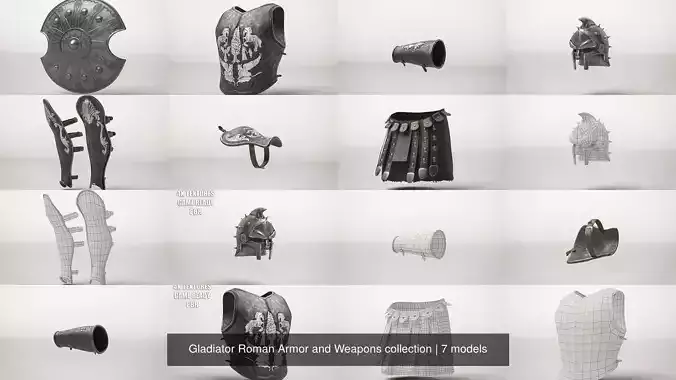 Gladiator Roman Armor and Weapons collection 