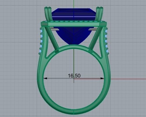 4 A ring amethyst and diamond 3D print model_5