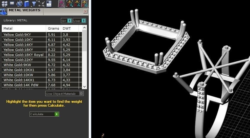 4 A ring amethyst and diamond 3D print model_3