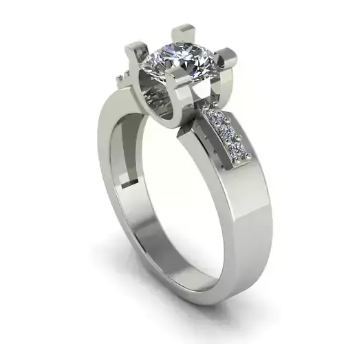 3 A ring solitaire diamond engagement gold