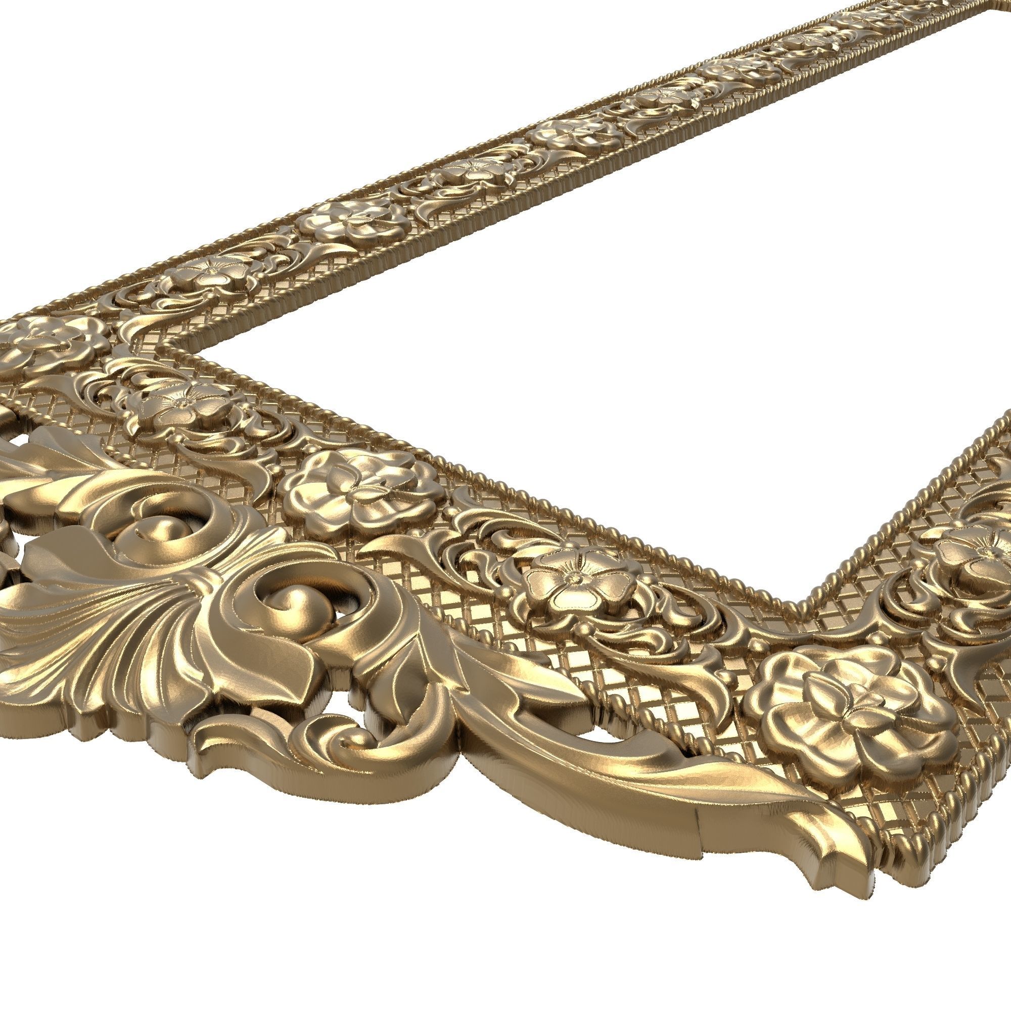 Carved Picture Frame 3D model_2