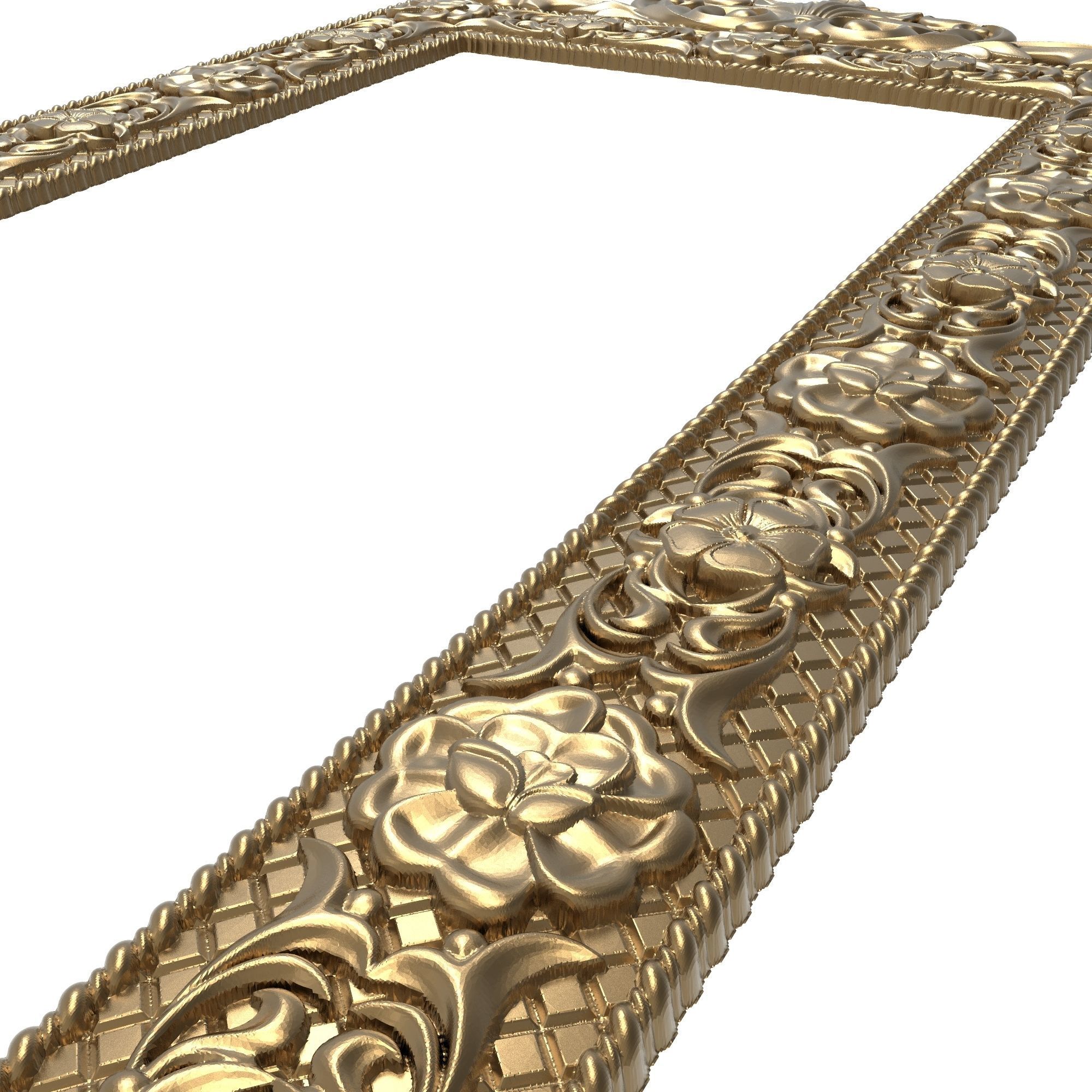 Carved Picture Frame 3D model_3