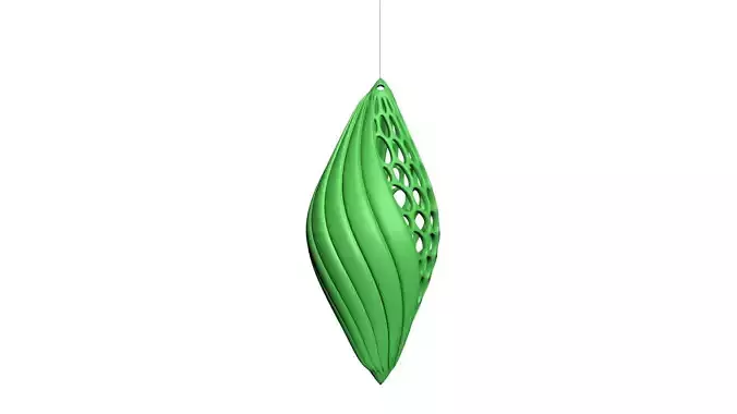 Hanging 3d model leaf pendant 3D print model