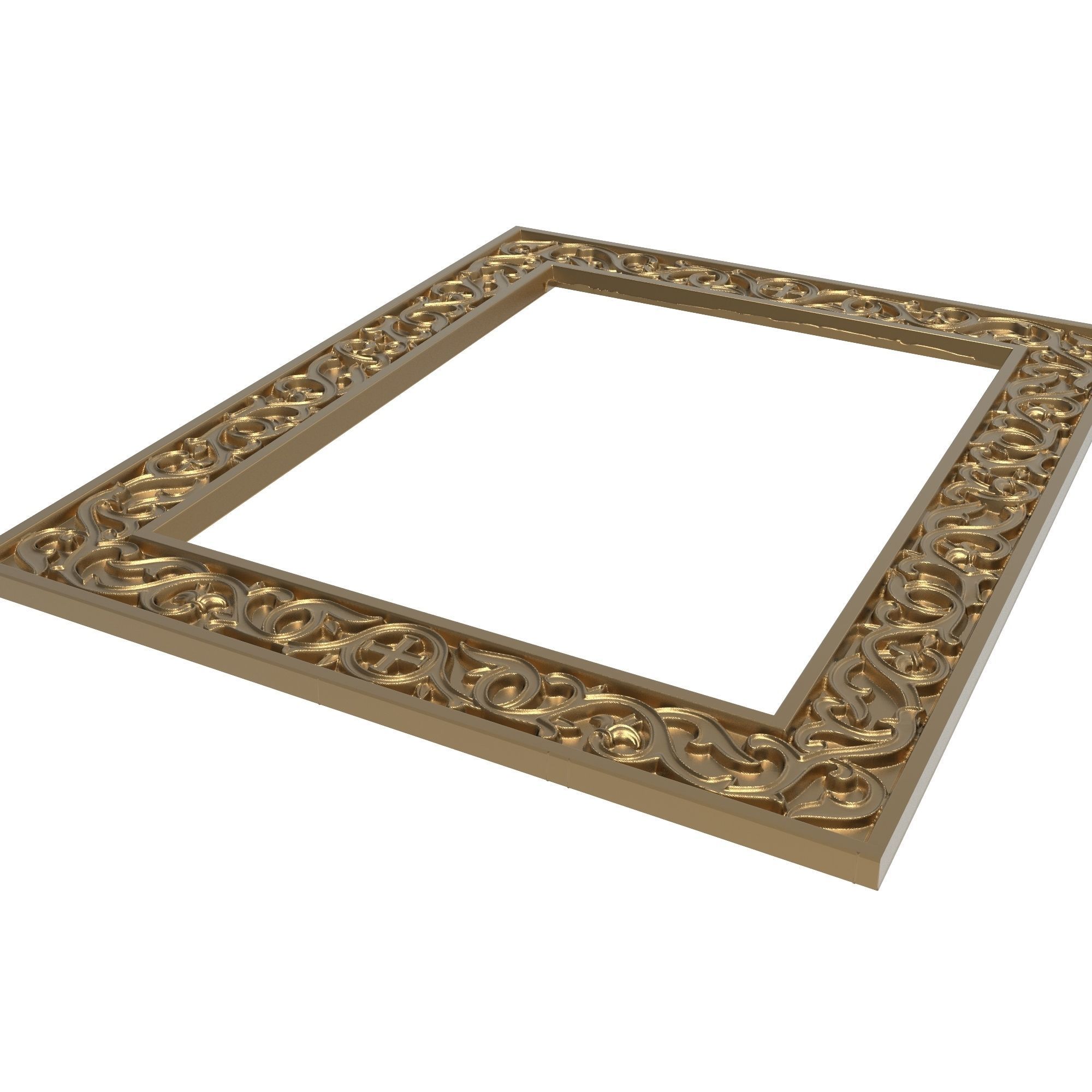 Carved Picture Frame 3D model_4