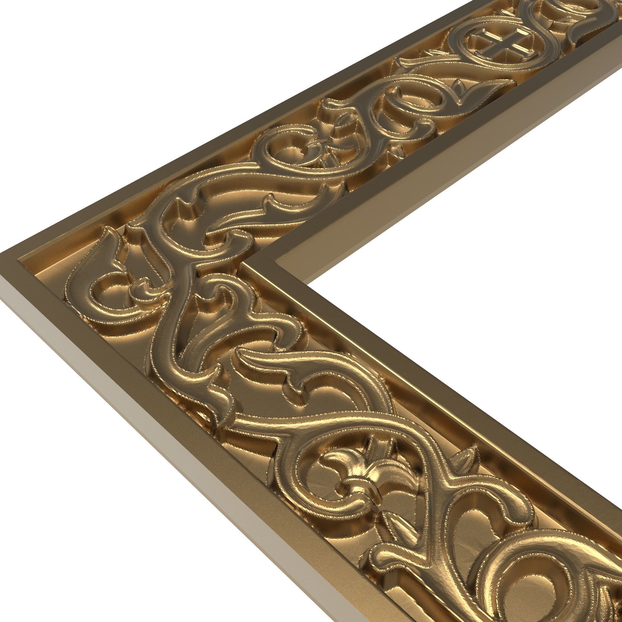 Carved Picture Frame 3D model_3