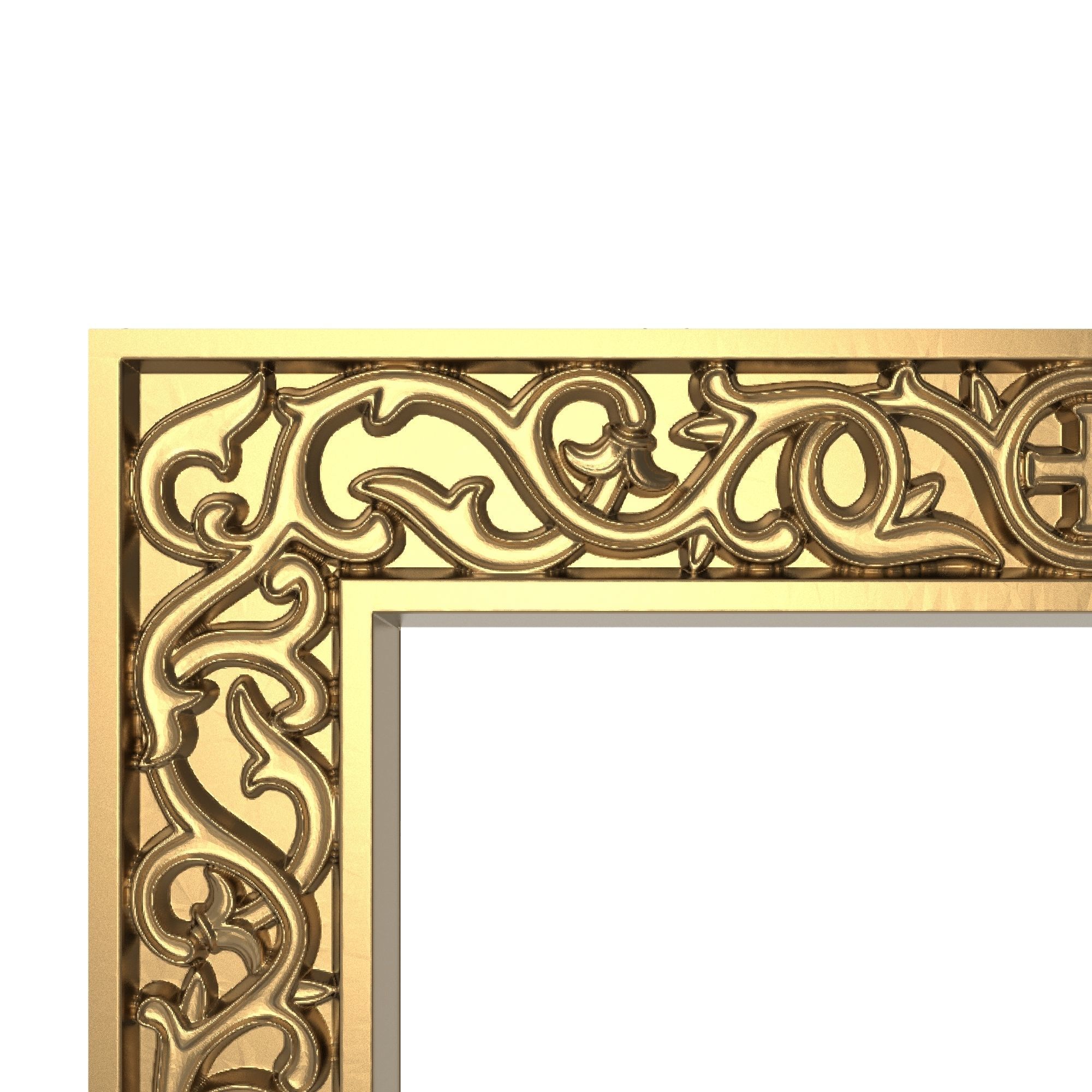 Carved Picture Frame 3D model_1
