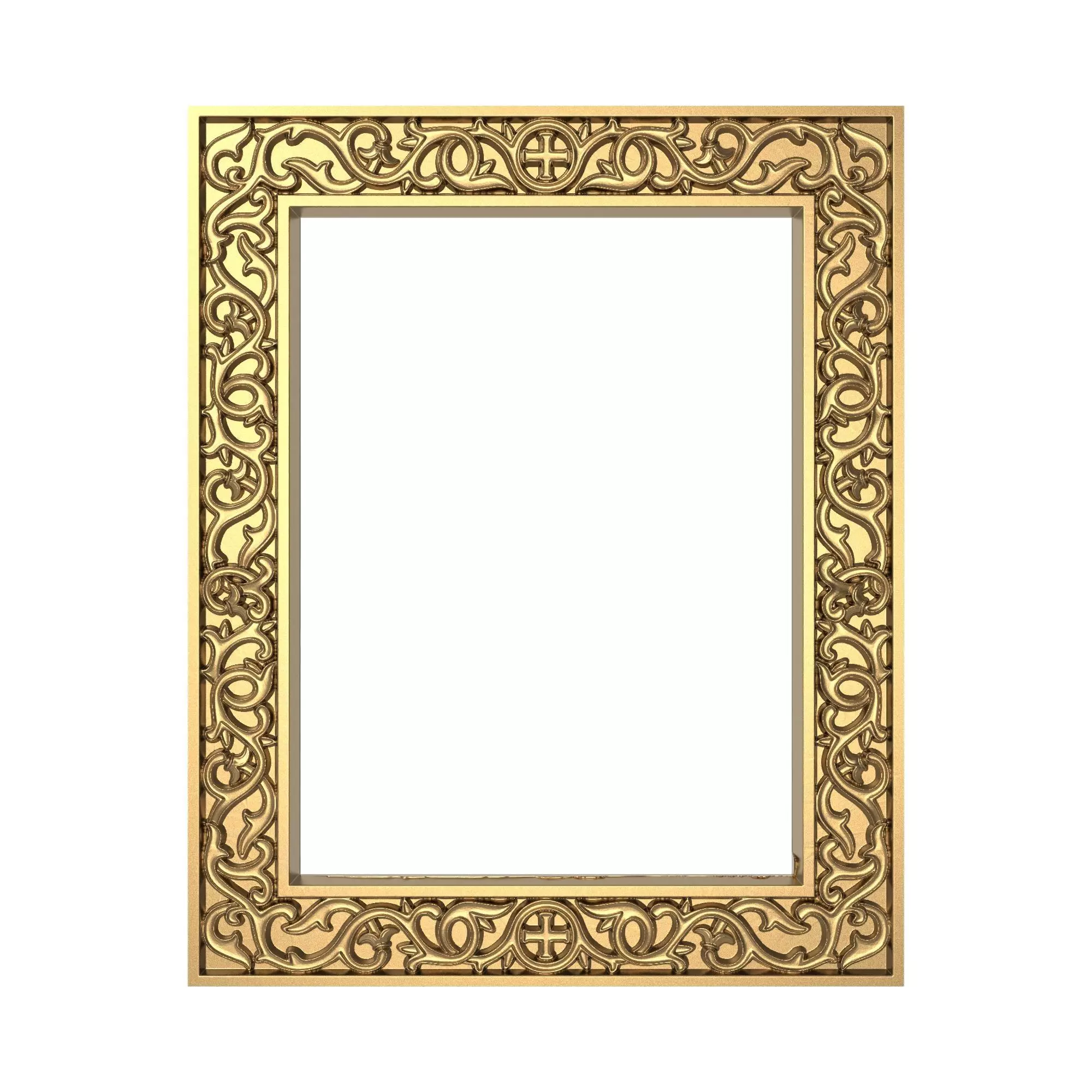 Carved Picture Frame 3D model_0