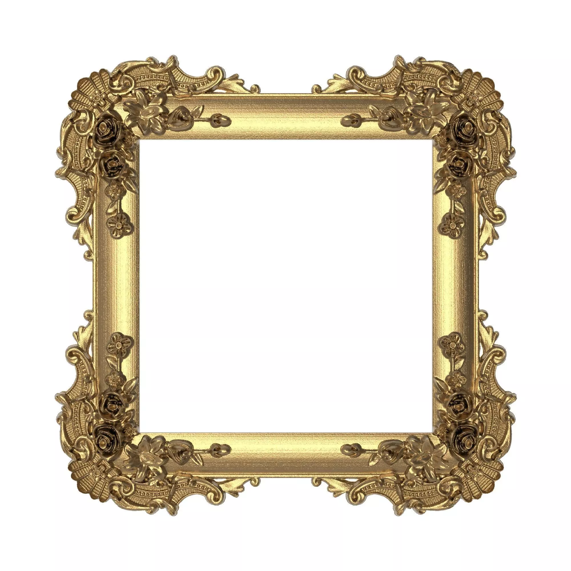 Carved Picture Frame 3D model_0