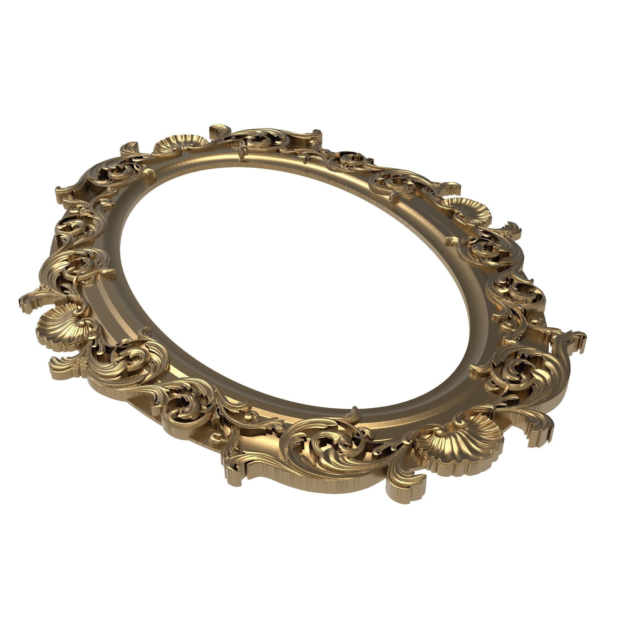 Carved Picture Frame 3D model_4