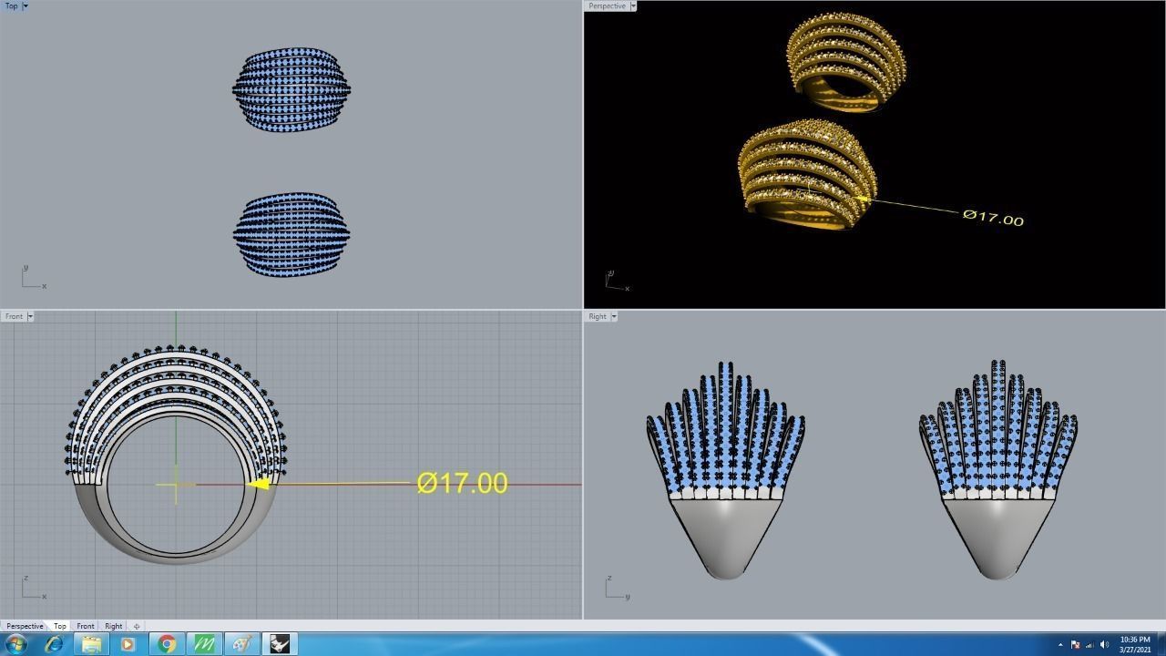RINGS two gold on computer screen Free 3D print model_1