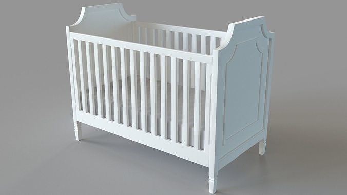 Ava Regency Convertible Crib 3D model