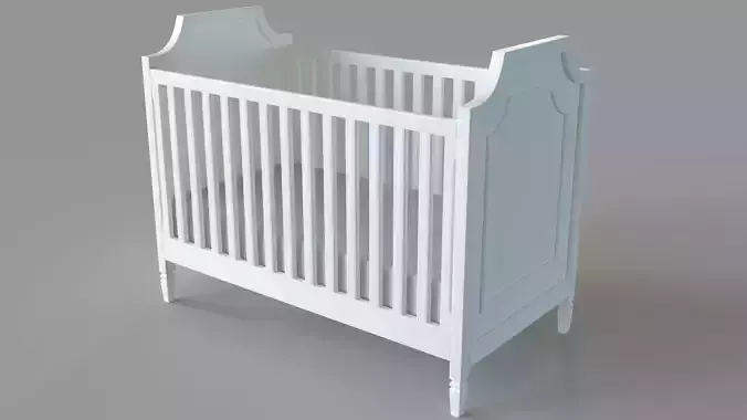 Ava Regency Convertible Crib 3D model