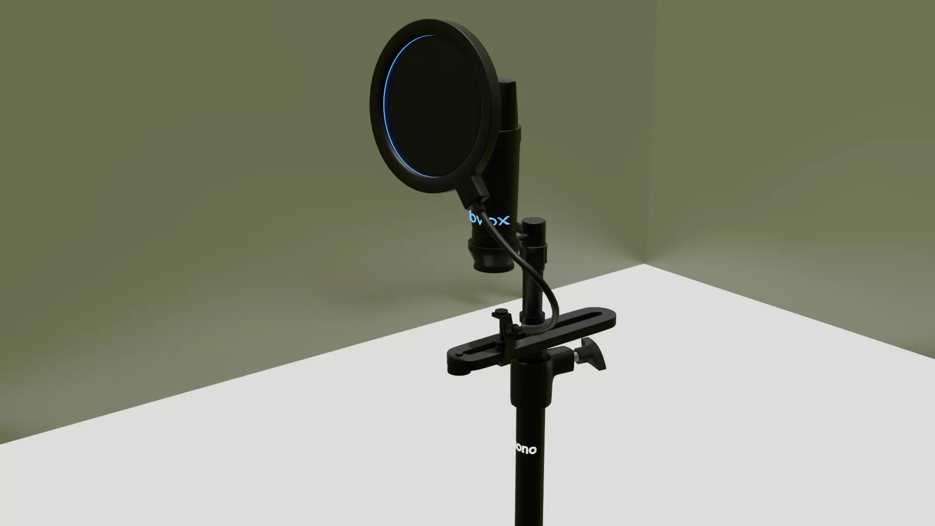 microphone stand Free low-poly 3D model_0