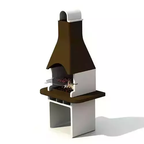 Decorative Brown And White Garden Grill