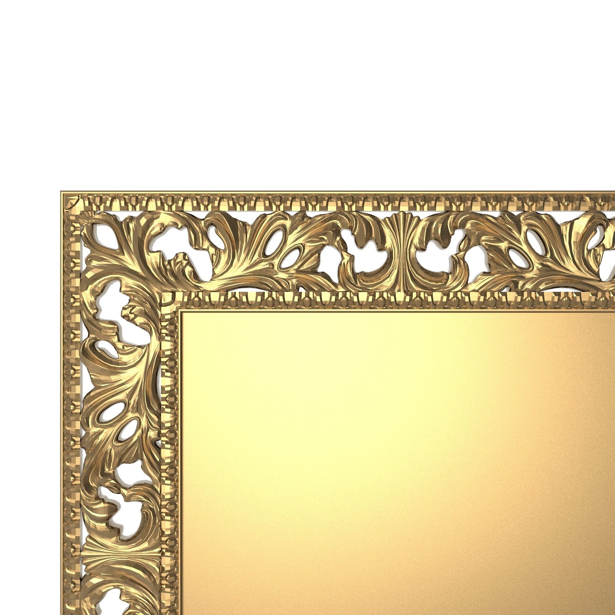 Carved Picture Frame 3D model_1