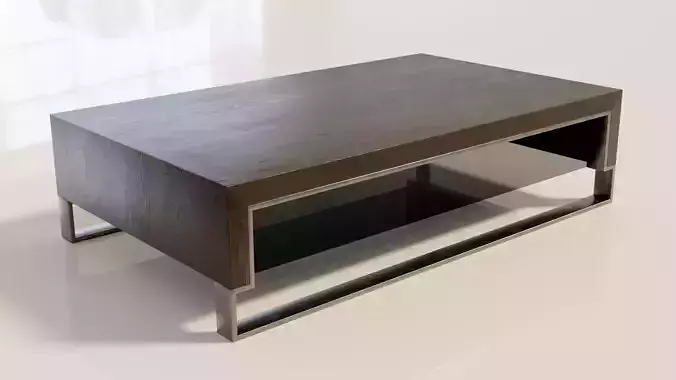 Designer Coffee Table Wood 3D model