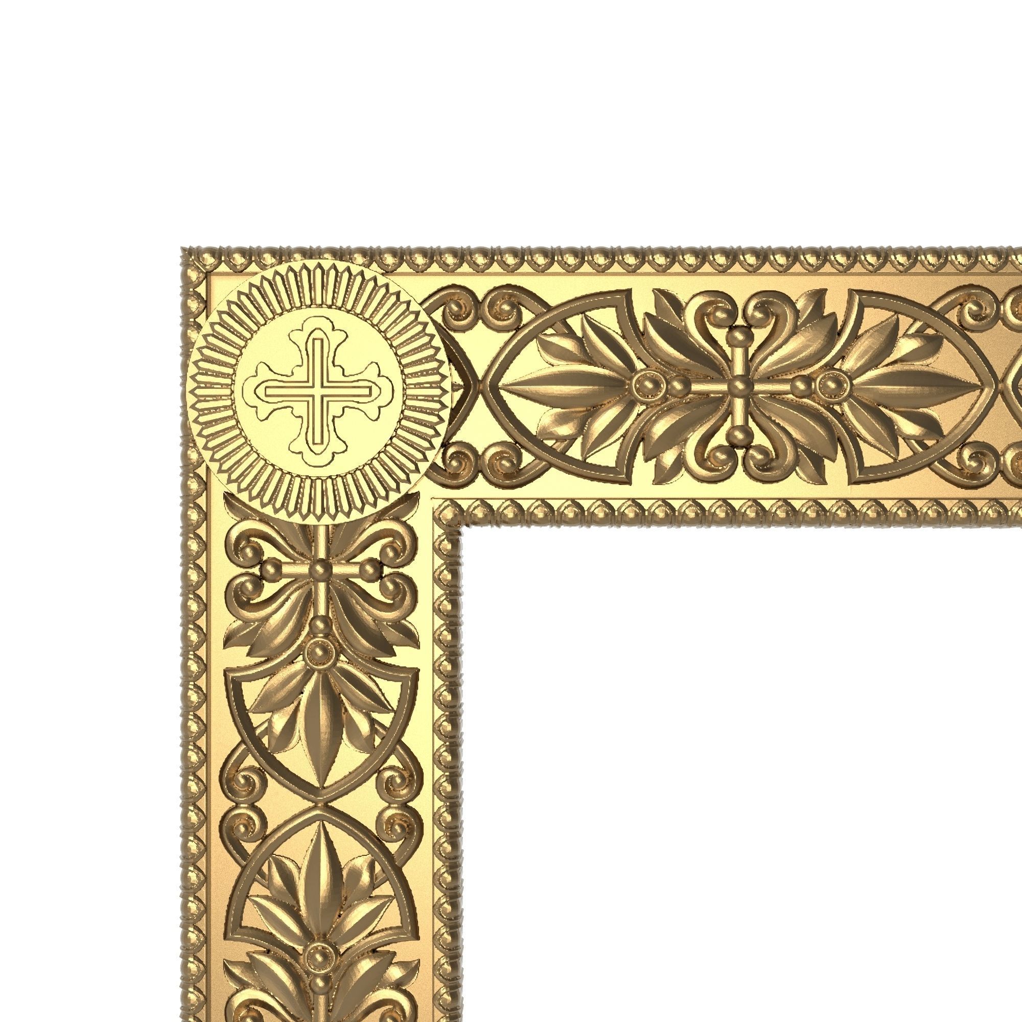 Carved Picture Frame 3D model_1