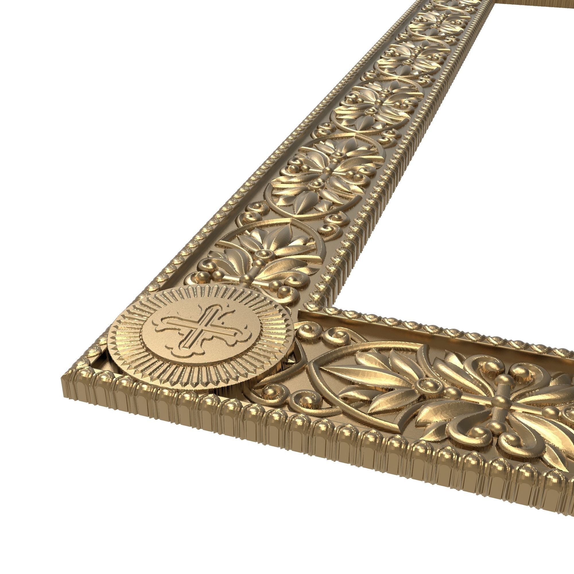 Carved Picture Frame 3D model_3