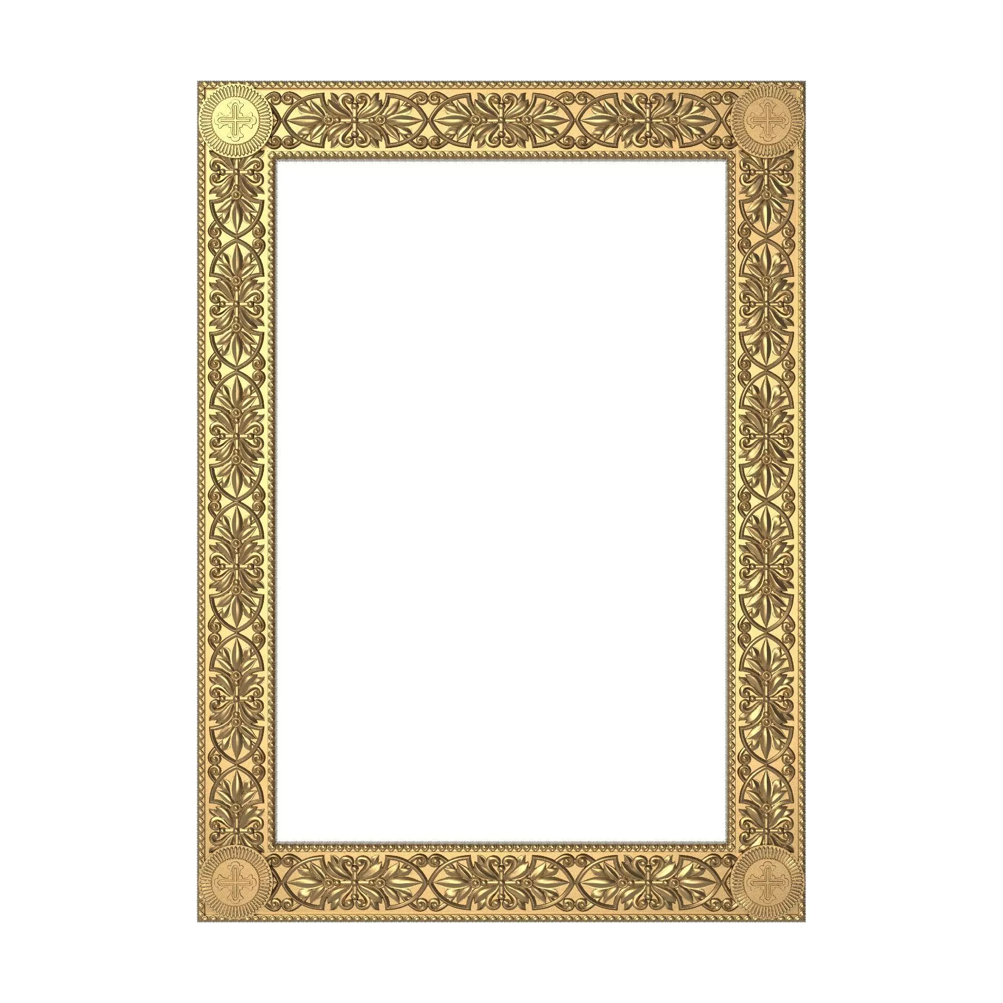 Carved Picture Frame 3D model_0