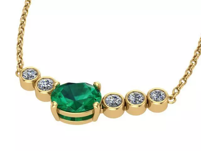 Emerald Pendant 026 3D print model_0