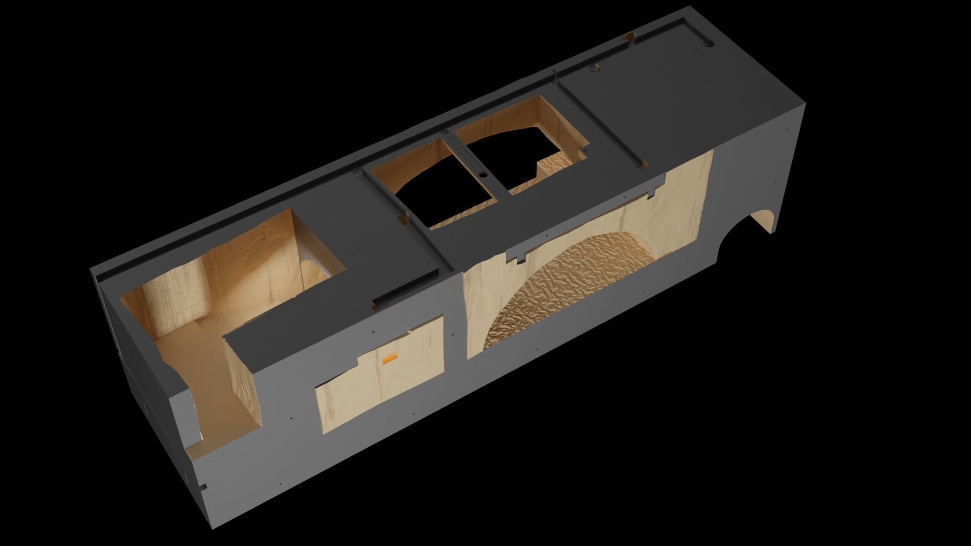 Jabbas Throne Room - Set 4 - Side entrance 1-6 scale Hottoys 3D print model_6