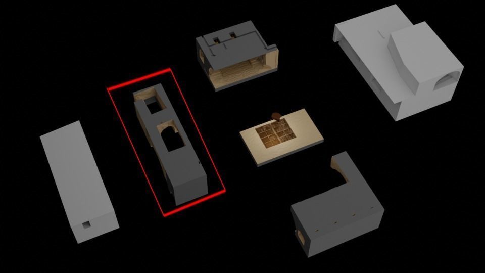 Jabbas Throne Room - Set 4 - Side entrance 1-6 scale Hottoys 3D print model_11
