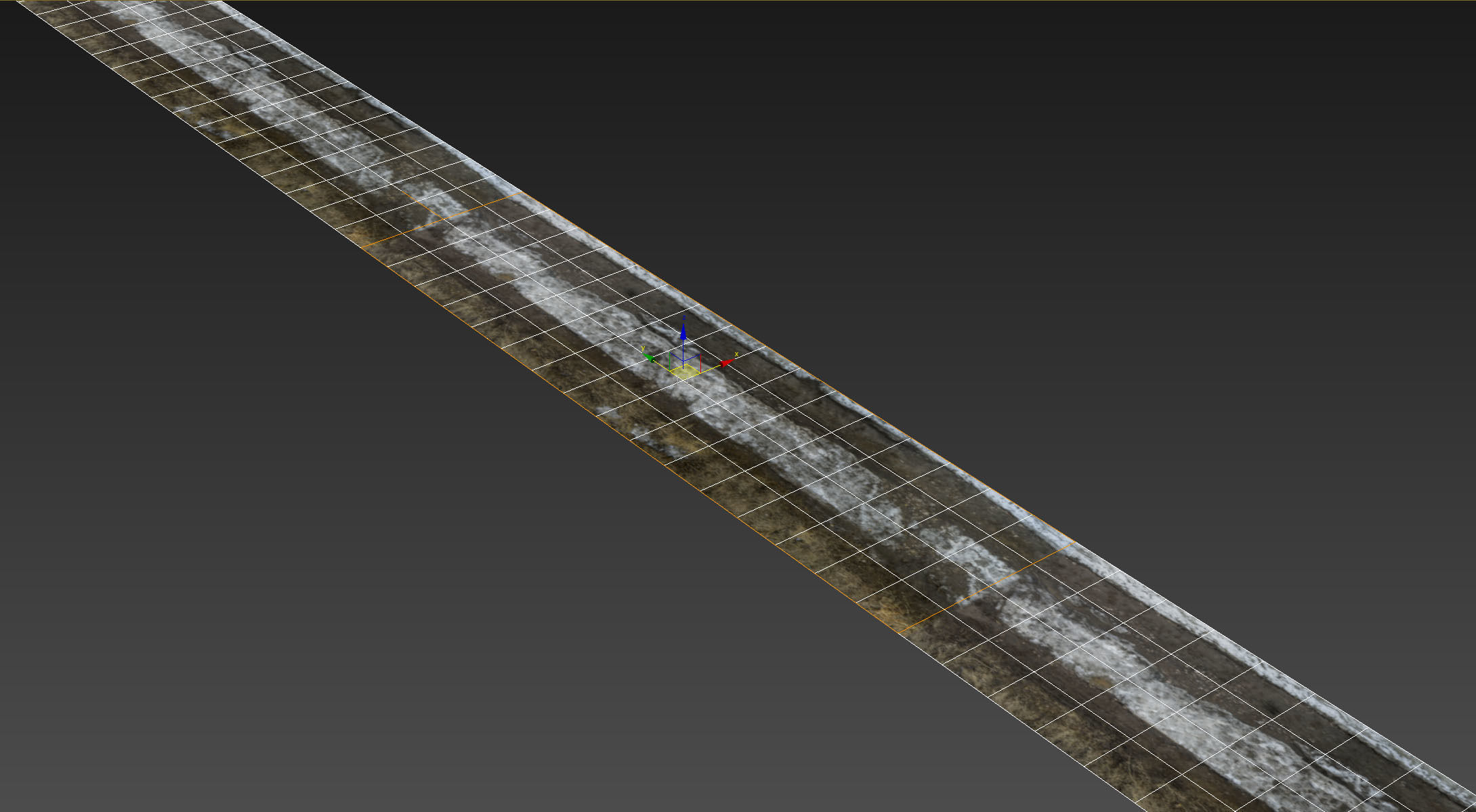 Dirt spring road material with snow 01 Low-poly 3D model_6