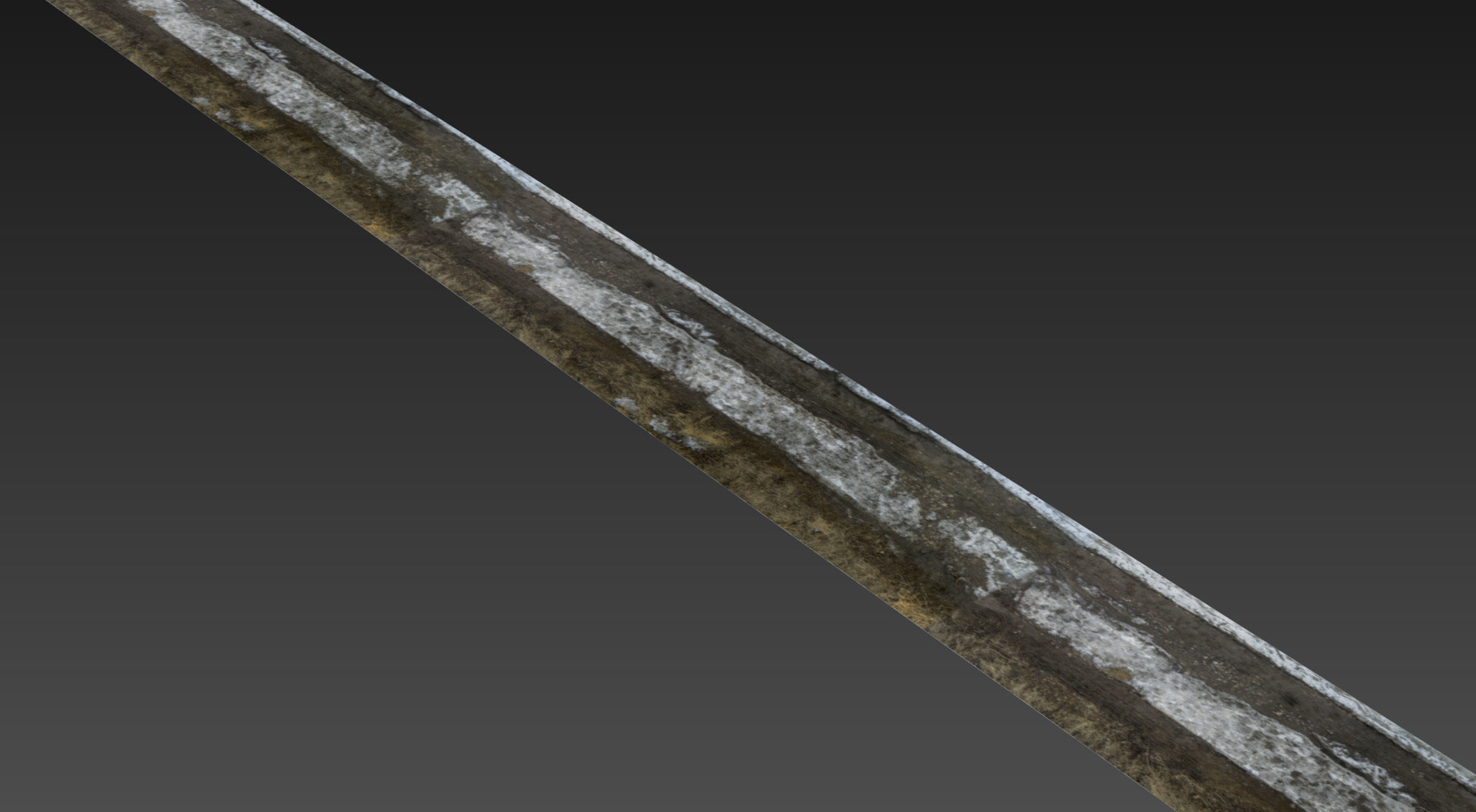 Dirt spring road material with snow 01 Low-poly 3D model_7