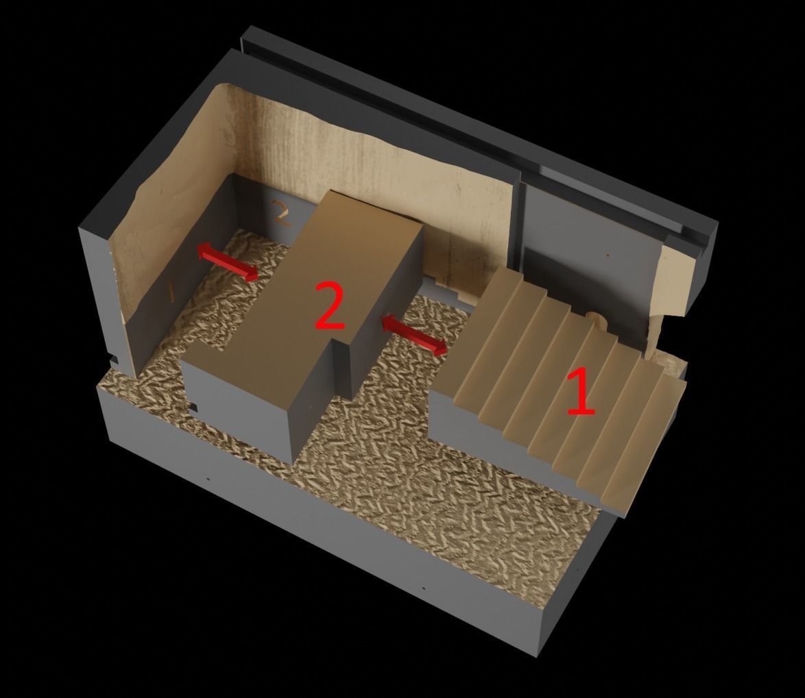 Jabbas Throne Room -Set 4- Side entrance 1-12 scale Blackseries 3D print model_18